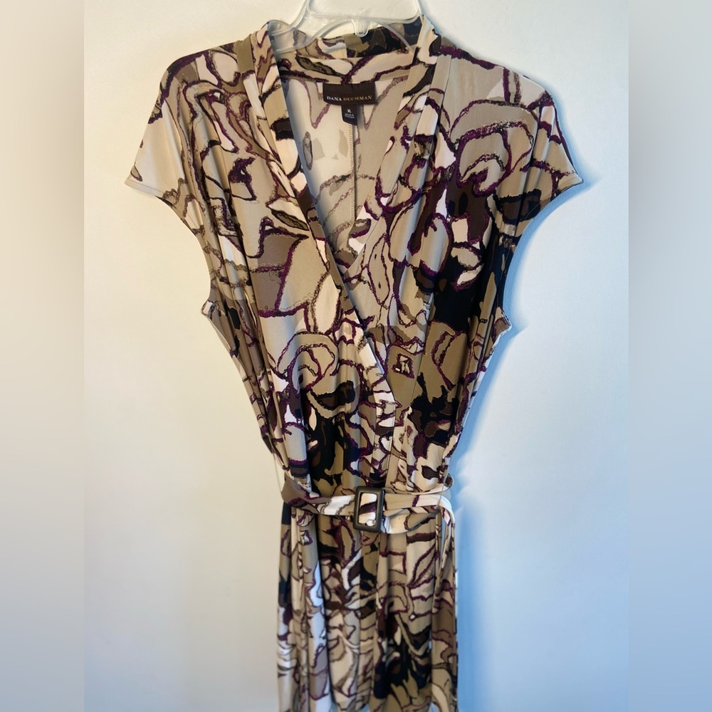 Dana Buchman Multicolor Abstract Dress